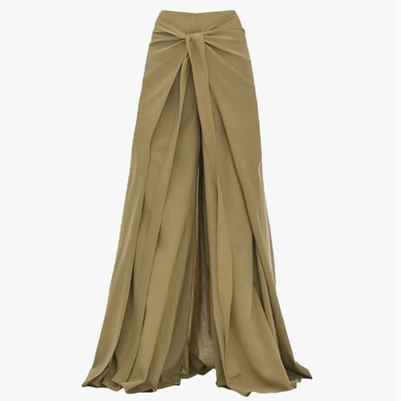 NWT Andrea Iyamah Thema Pants Wrap Wide Leg Resort Sage...